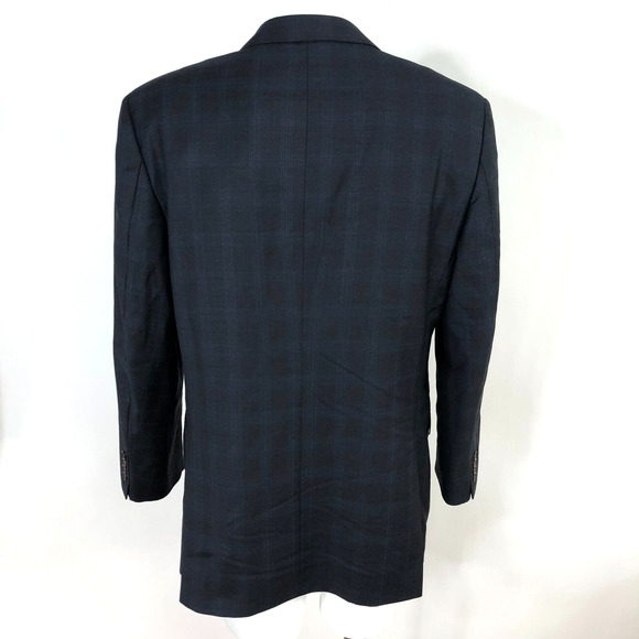 Ermenegildo Zegna Cloth 40 Gray Blue 100% Wool Blazer Sport Coat Jacket - Picture 4 of 16